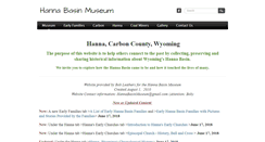 Desktop Screenshot of hannabasinmuseum.com