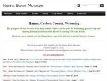 Tablet Screenshot of hannabasinmuseum.com